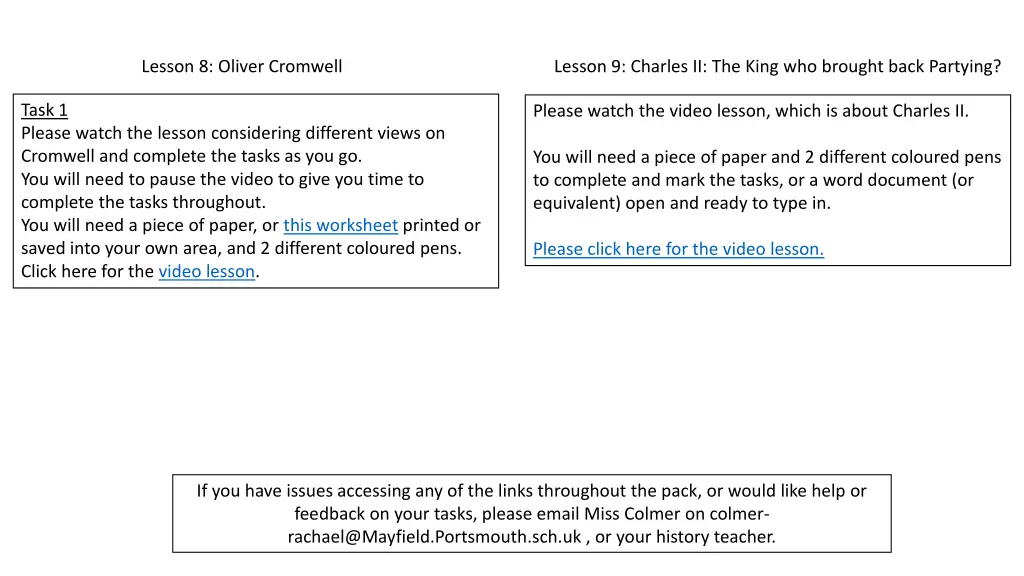 lesson 8 oliver cromwell