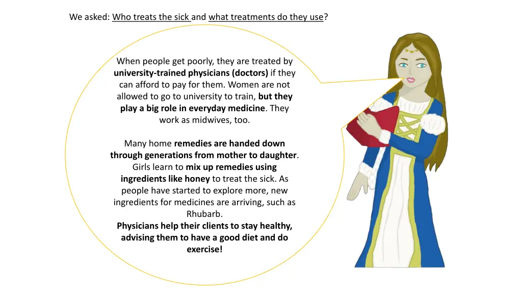 we asked who treats the sick and what treatments