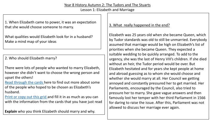 year 8 history autumn 2 the tudors