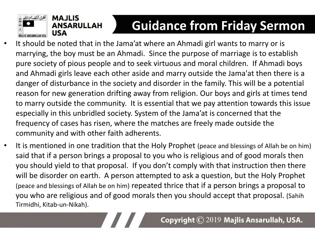 guidance from friday sermon