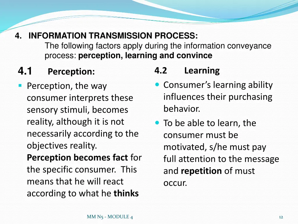 4 information transmission process the following