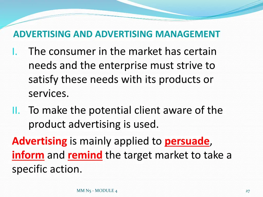 advertising and advertising management