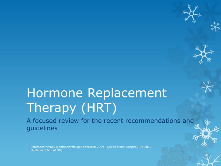 hormone replacement therapy hrt a focused review