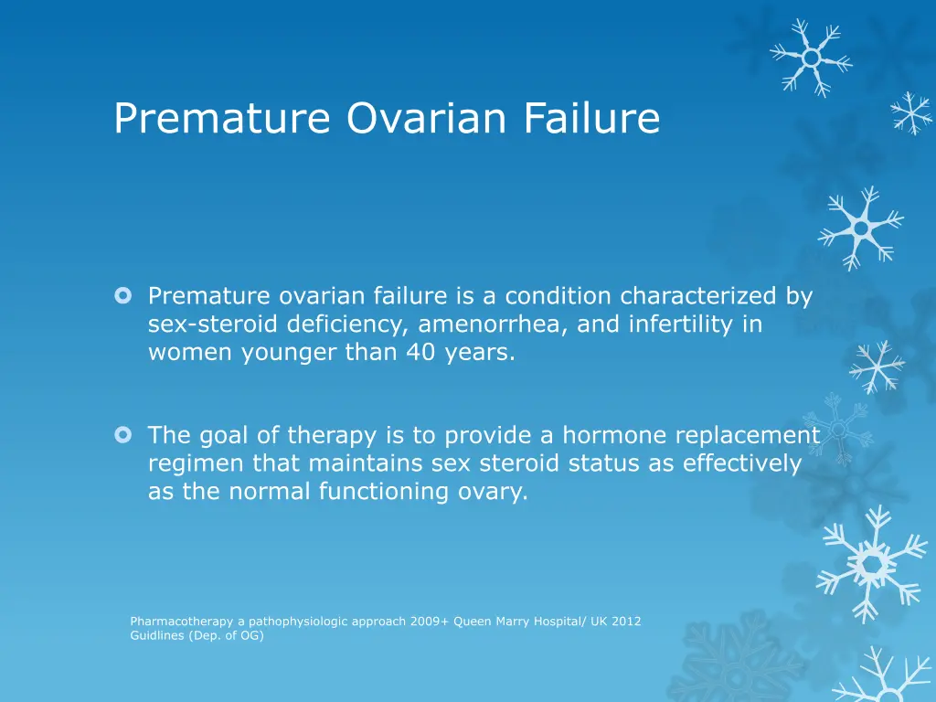 premature ovarian failure