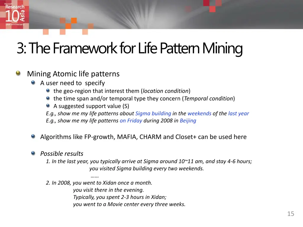 3 the framework for life pattern mining 1