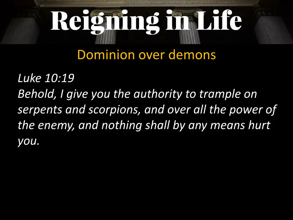 dominion over demons