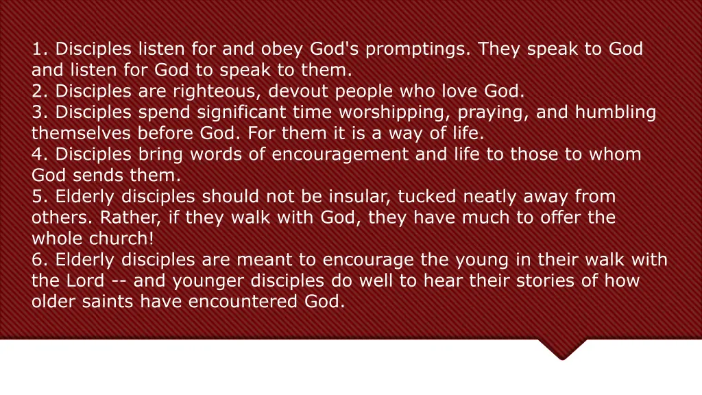 1 disciples listen for and obey god s promptings