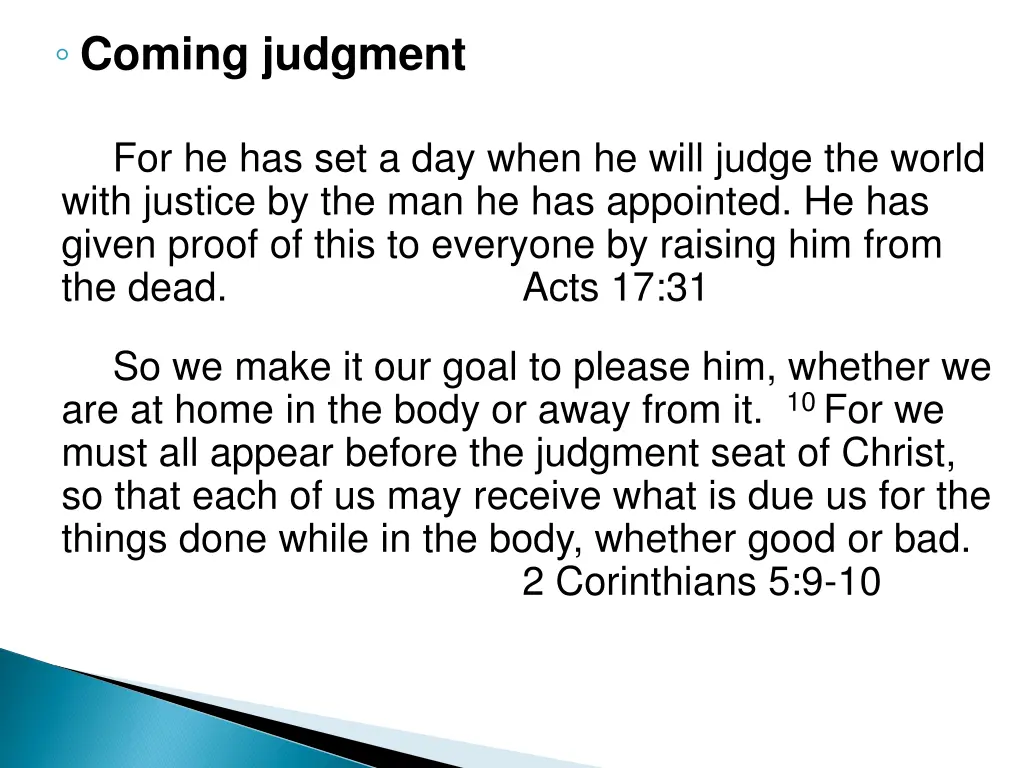 coming judgment