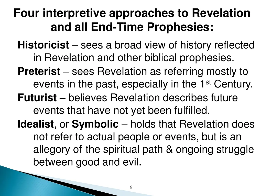 four interpretive approaches to revelation