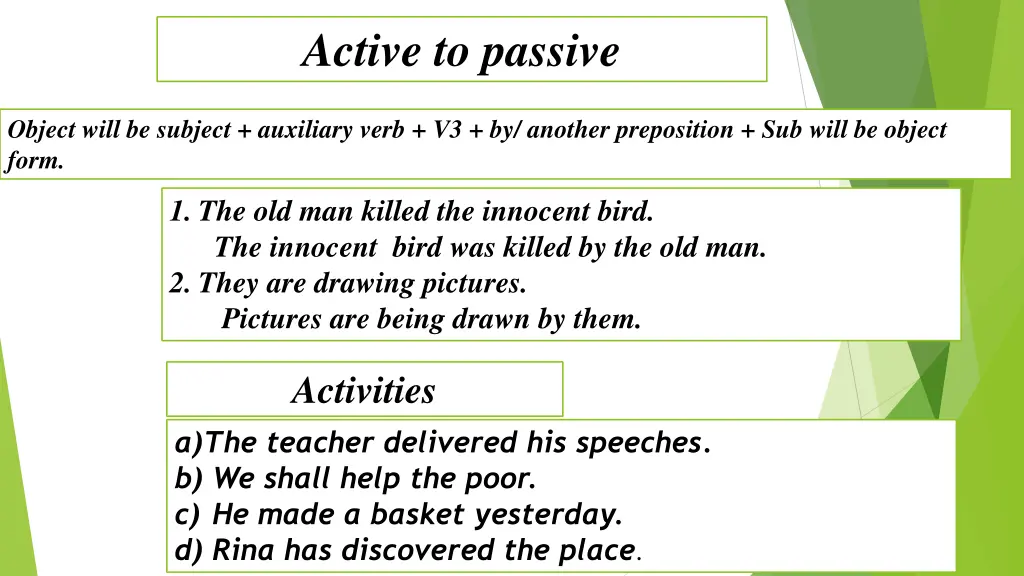 active to passive