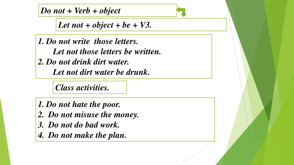 do not verb object