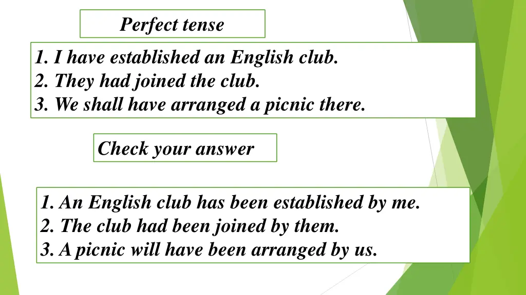 perfect tense