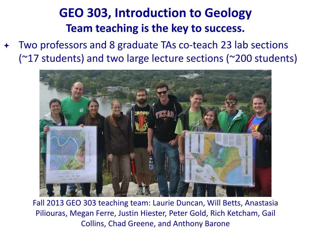 geo 303 introduction to geology team teaching