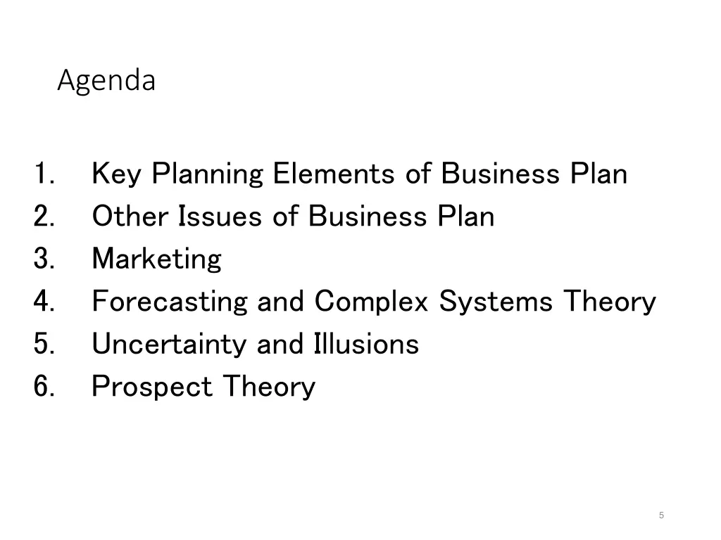 agenda