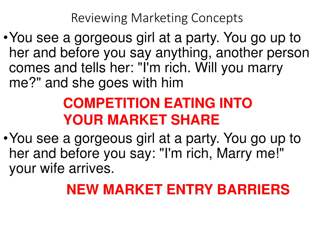 reviewing marketing concepts you see a gorgeous 1