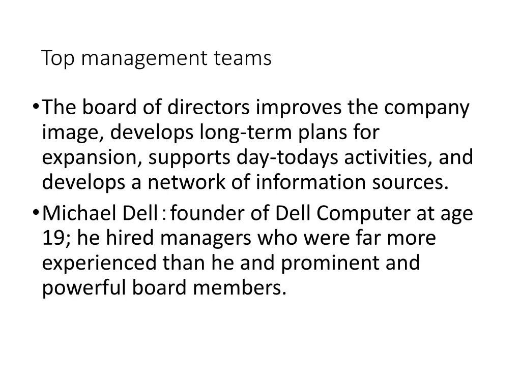 top management teams