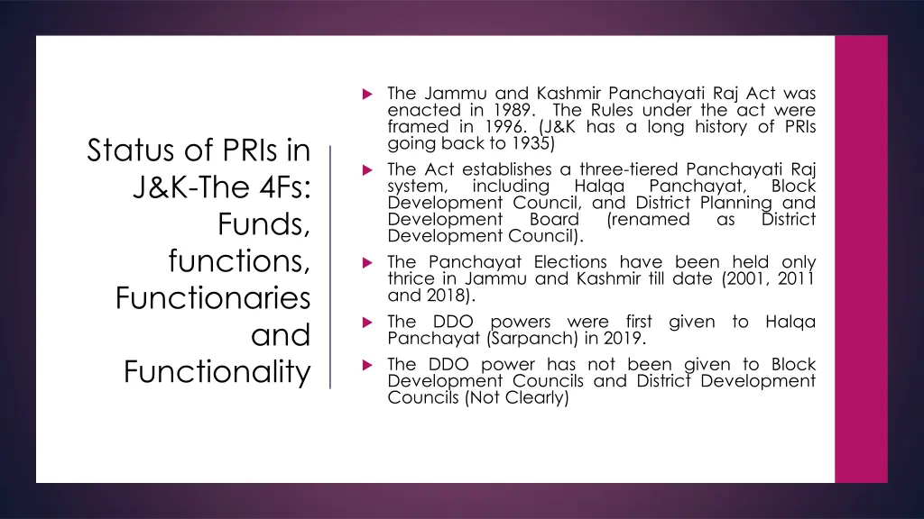 the jammu and kashmir panchayati