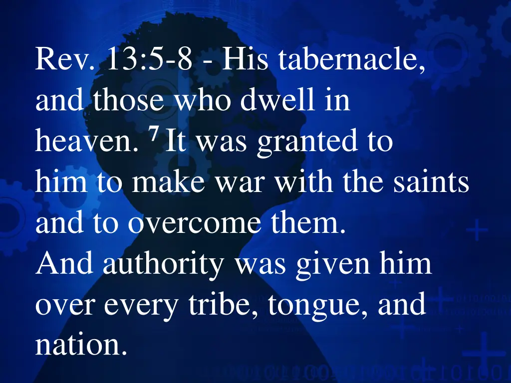 rev 13 5 8 his tabernacle and those who dwell