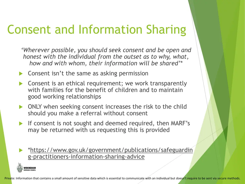 consent and information sharing