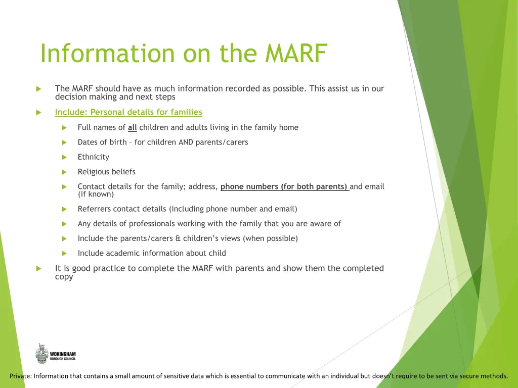 information on the marf