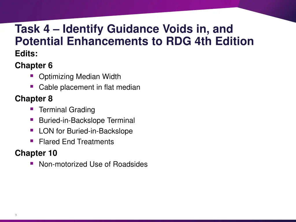 task 4 identify guidance voids in and potential 3