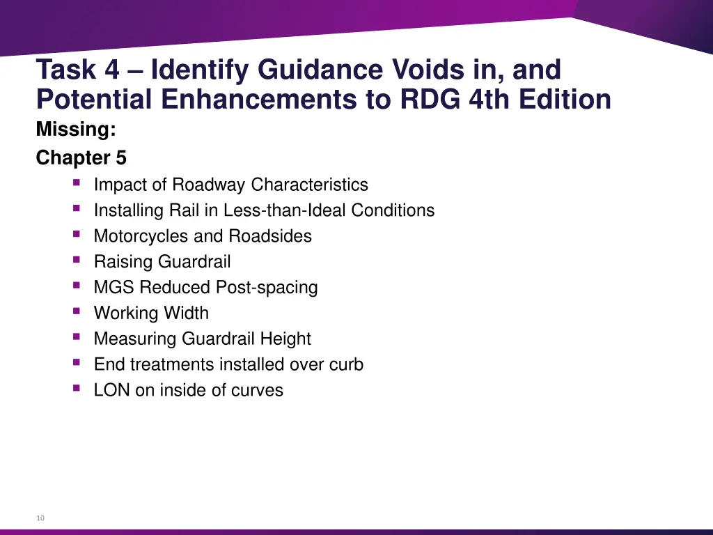 task 4 identify guidance voids in and potential 4