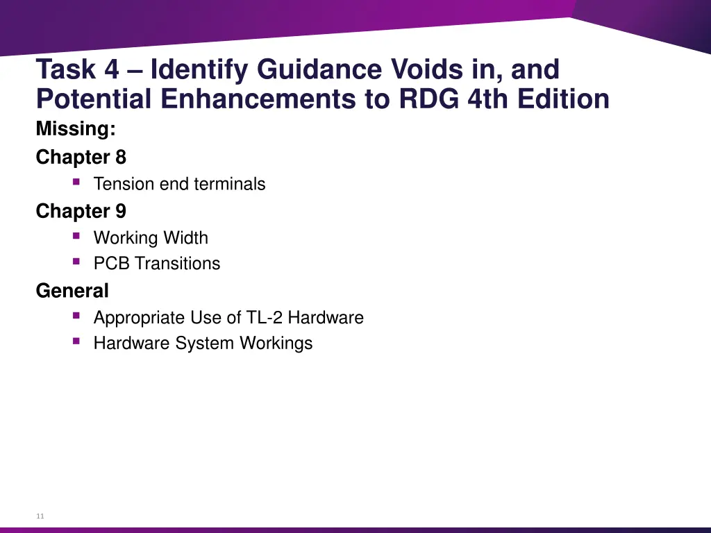 task 4 identify guidance voids in and potential 5