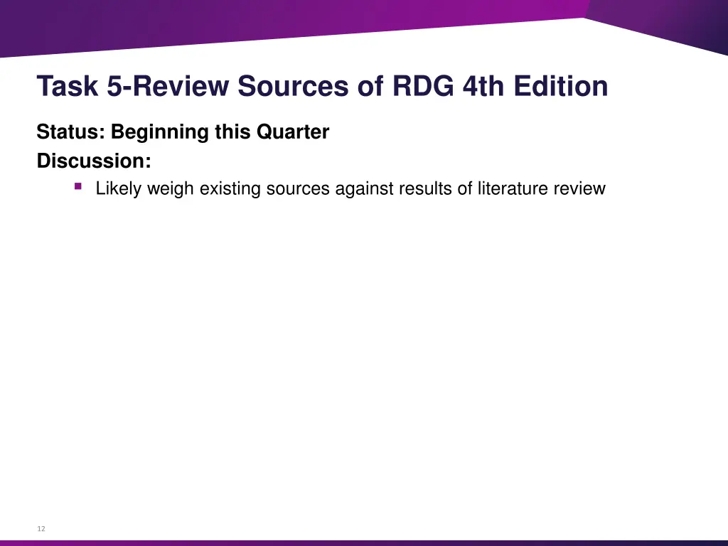 task 5 review sources of rdg 4th edition