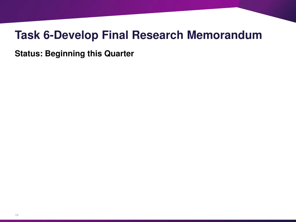 task 6 develop final research memorandum