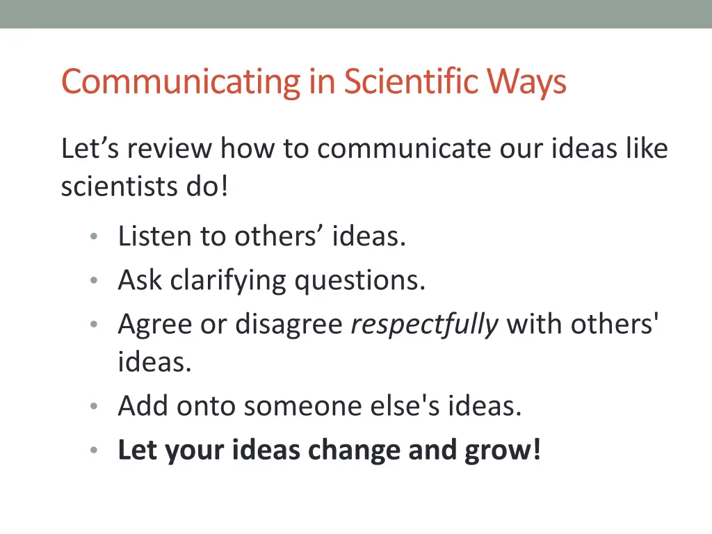 communicating in scientific ways