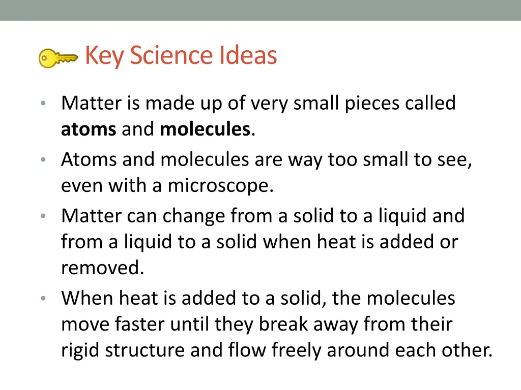 key science ideas