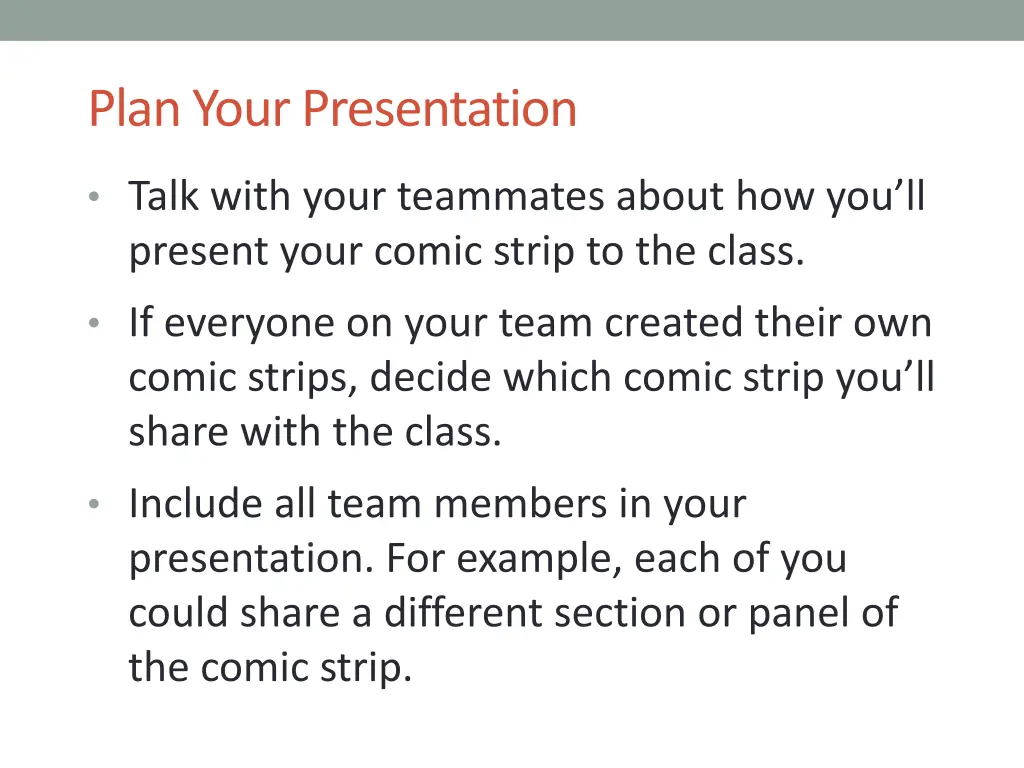 plan your presentation