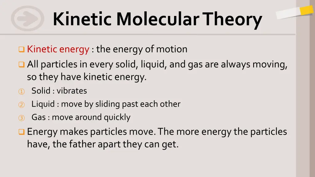 kinetic molecular theory