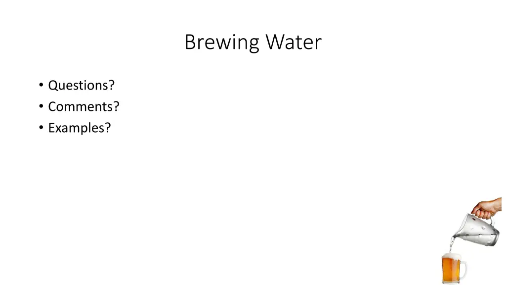 brewing water