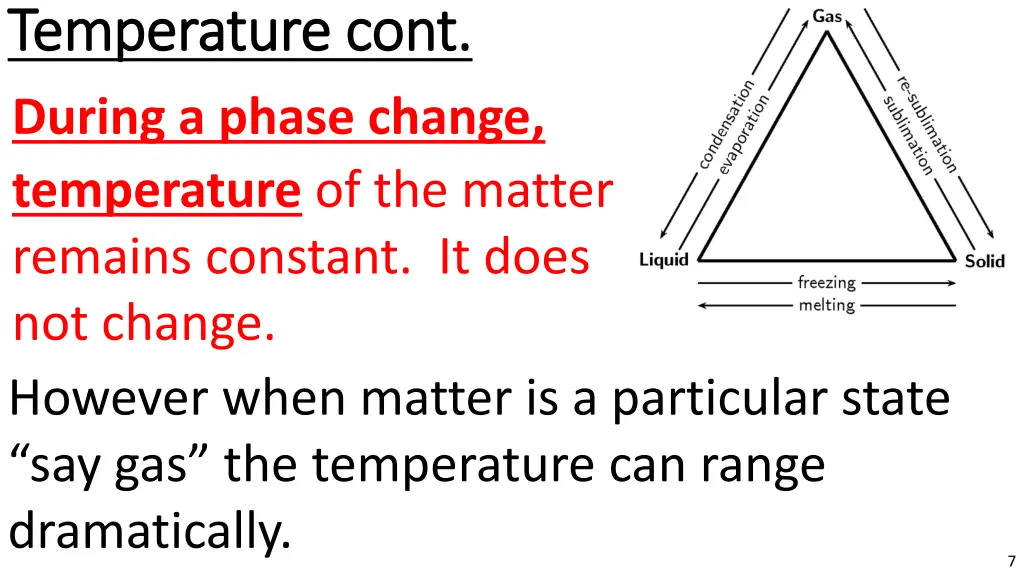 temperature cont temperature cont during a phase