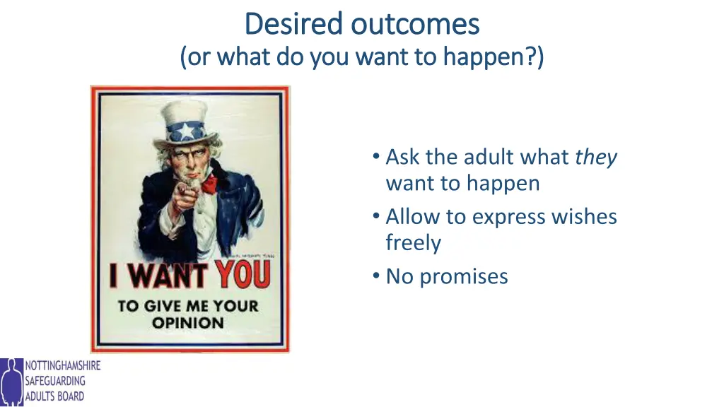 desired outcomes desired outcomes or what