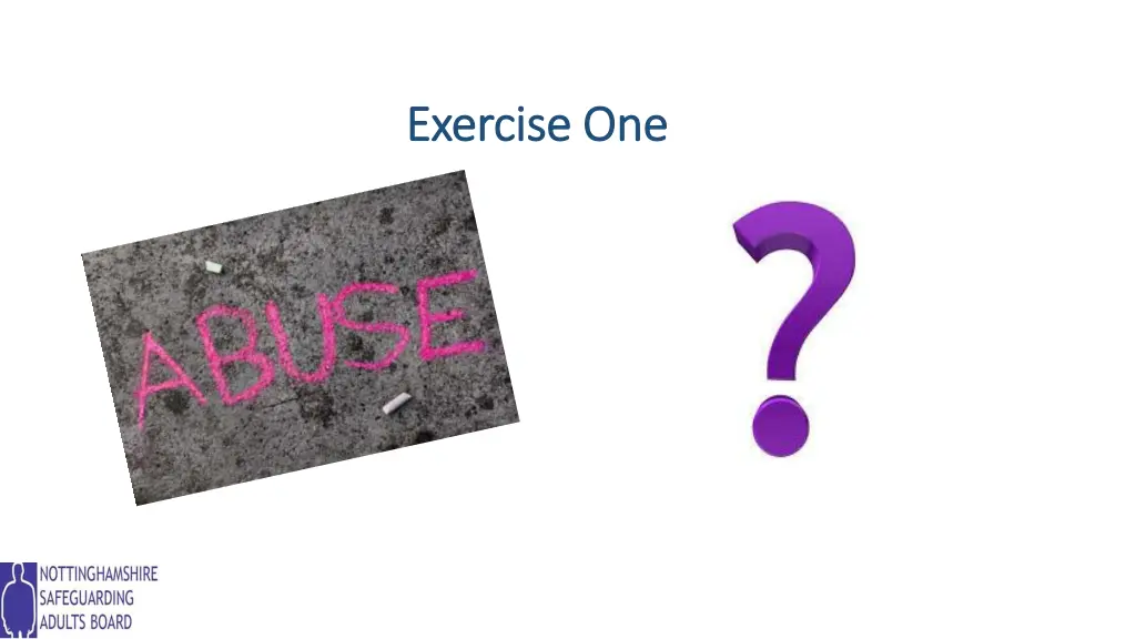 exercise one exercise one