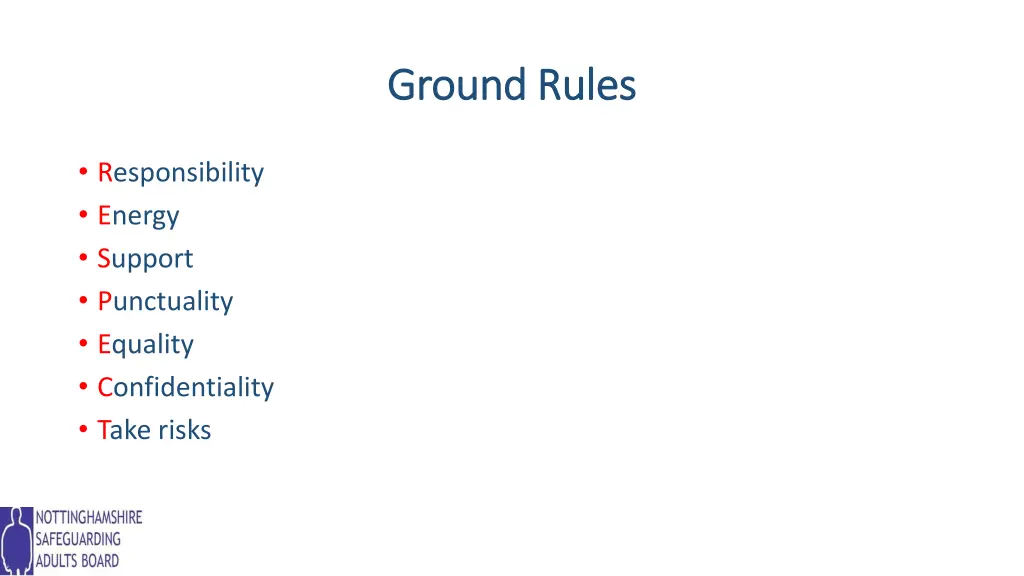 ground rules ground rules