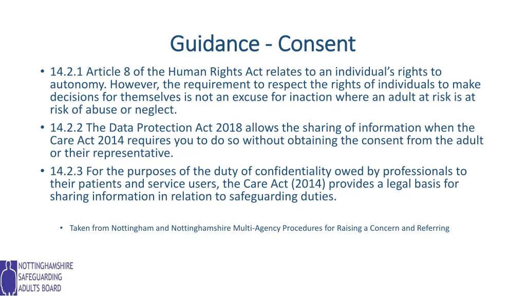 guidance guidance consent