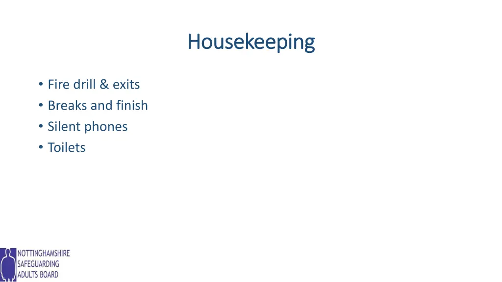 housekeeping housekeeping