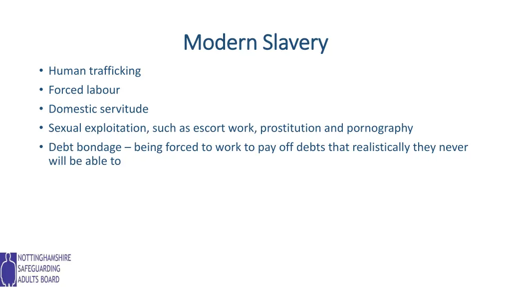 modern slavery modern slavery