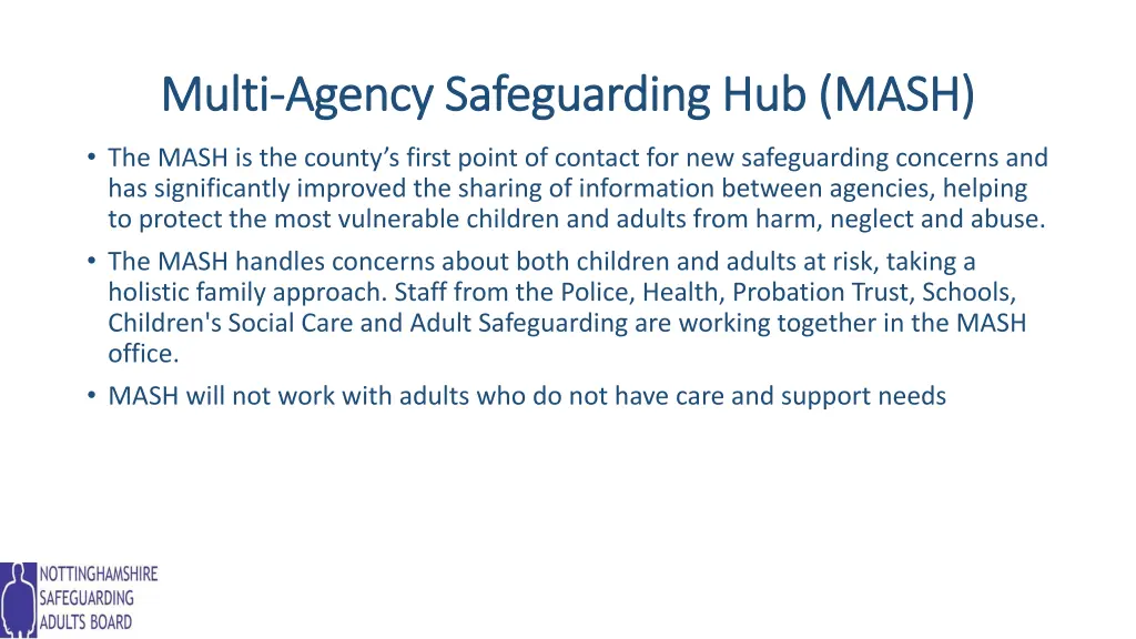 multi multi agency safeguarding hub mash agency