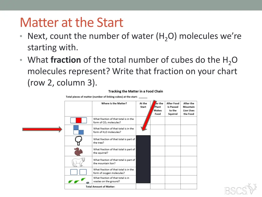 matter at the start next count the number