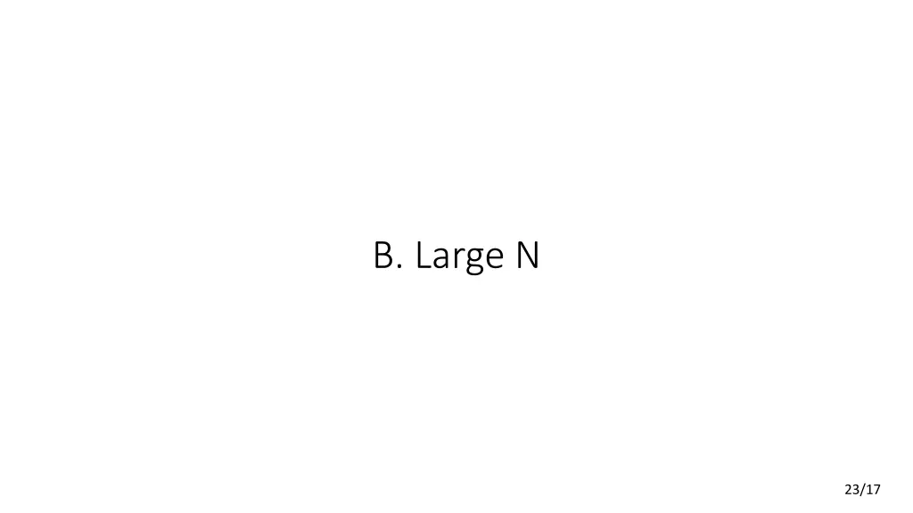 b large n