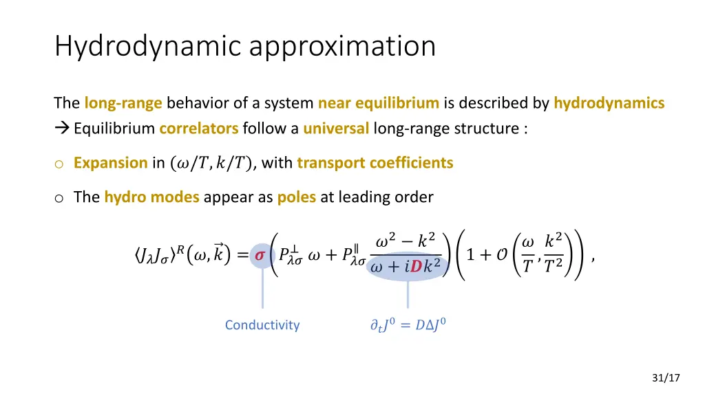 hydrodynamic approximation 1