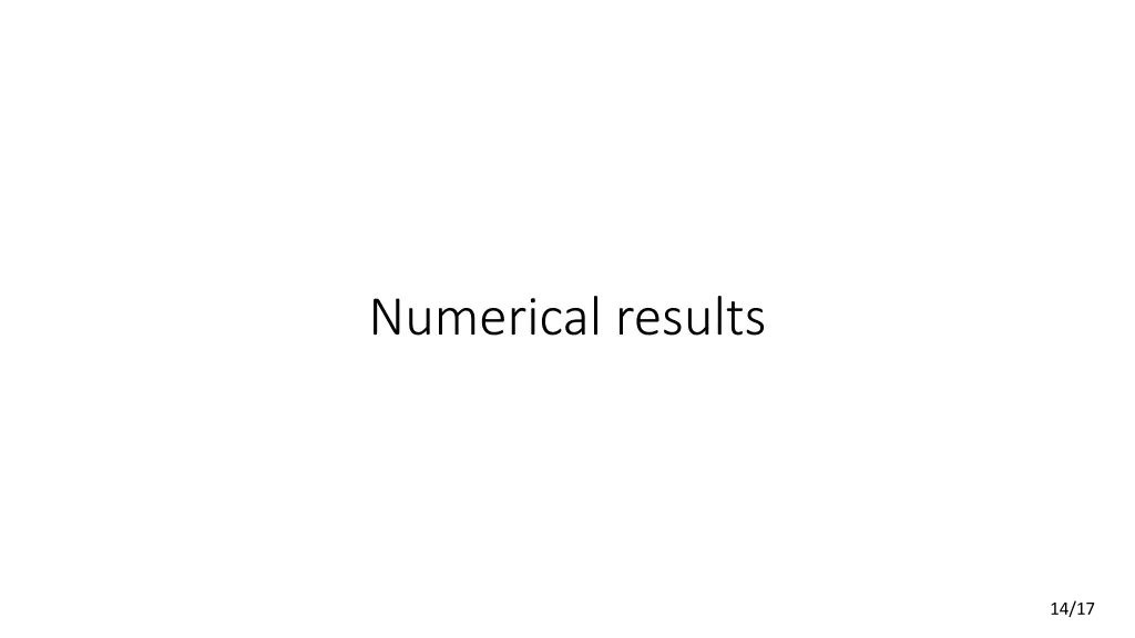 numerical results