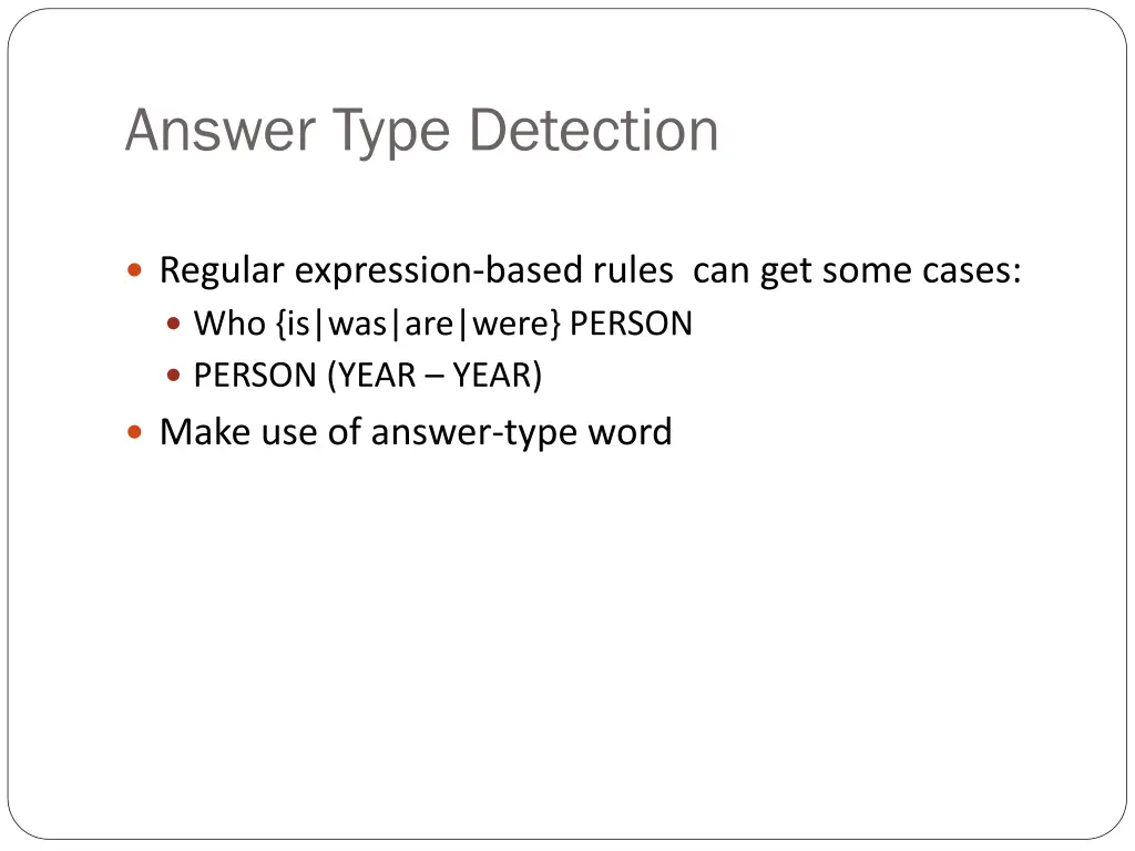 answer type detection 1