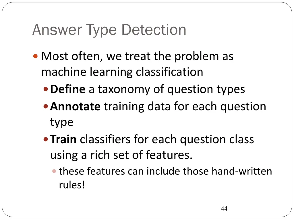 answer type detection 3