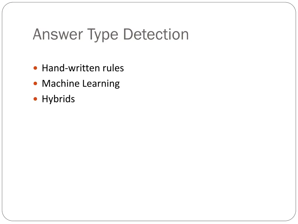 answer type detection