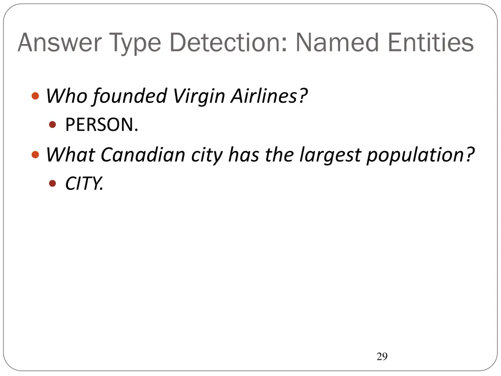 answer type detection named entities